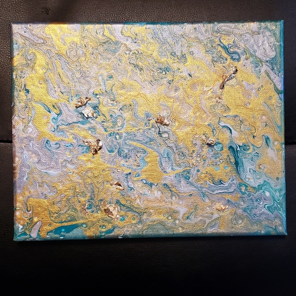 HOST PICK. 8x10 Orig Acrylic Abstract Painting titled "Sands of Time" - Picture 4 of 5
